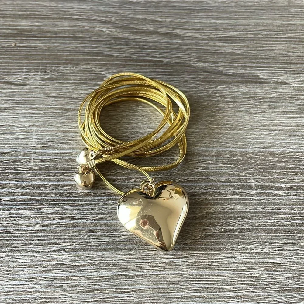Gold Heart Necklace N1030